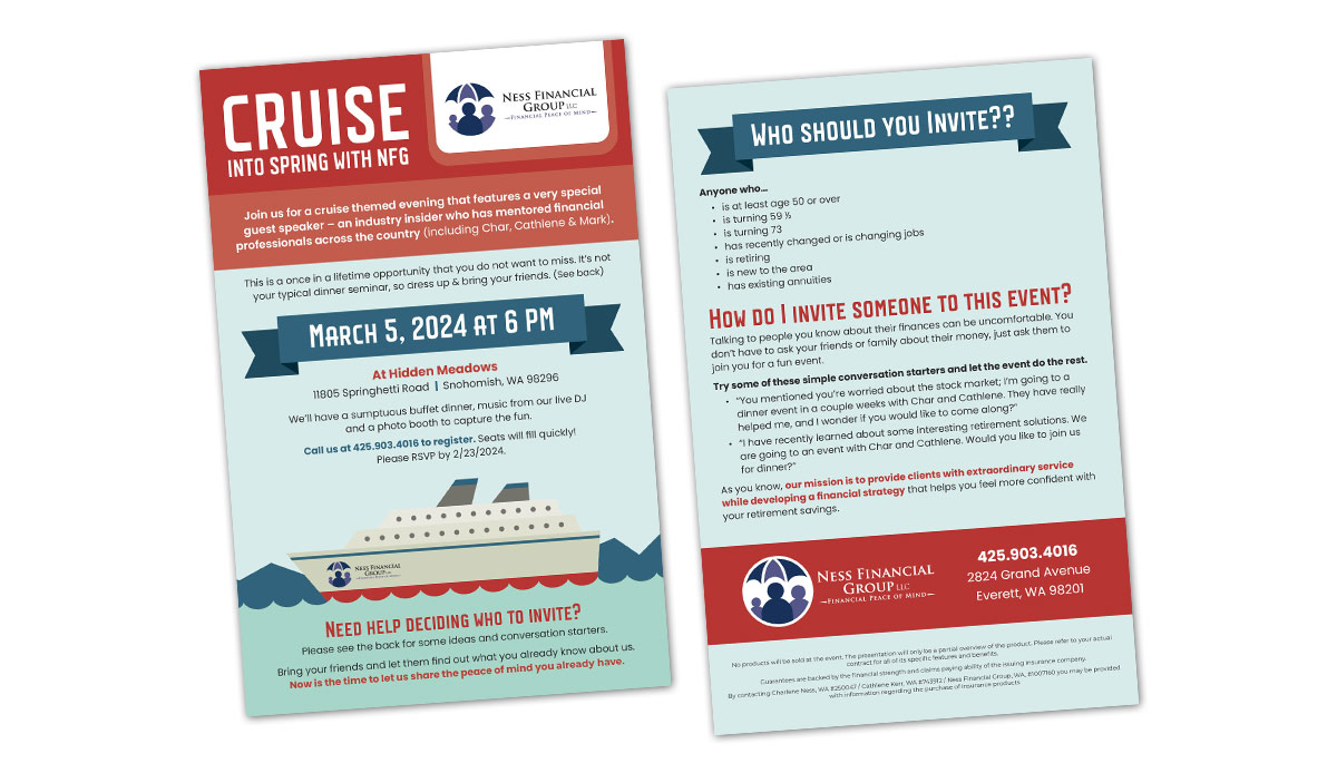 Ness Financial Group Cruise Event Invitation